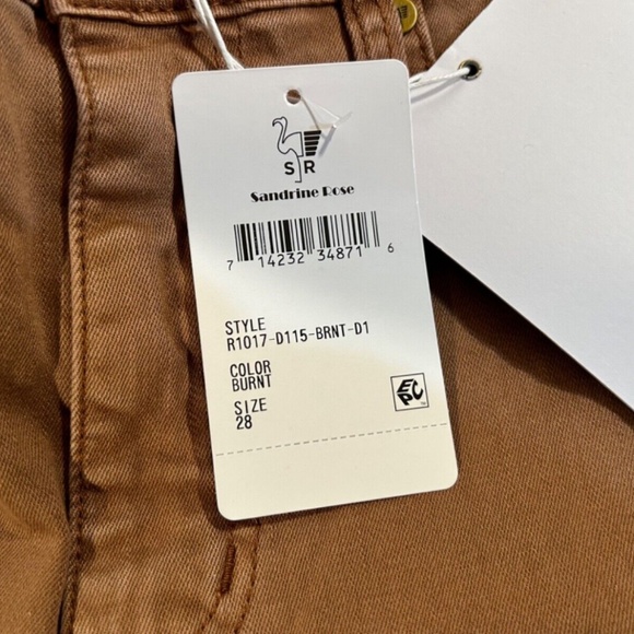 Sandrine Rose x Free People Super Flare Denim Jeans Burnt Size 28 - NWT - Picture 13 of 16